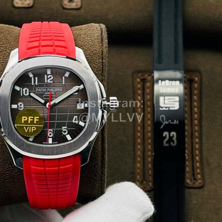 Patek Philippe Pff Factory 40mm Dial Rubber Strap Watch Red