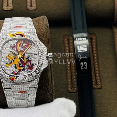 Patek Philippe Pff Factory Enamel Color Dragon Carving Watch