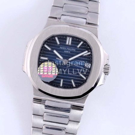 Patek Philippe Steel Strap Mechanical Watch For Men Navy