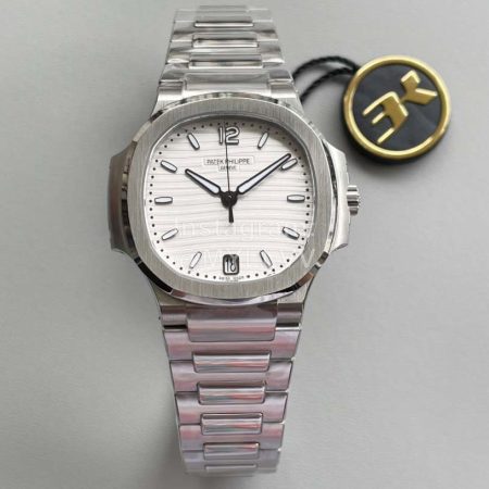 Patek Philippe Steel Strap White Dial Watch For Women