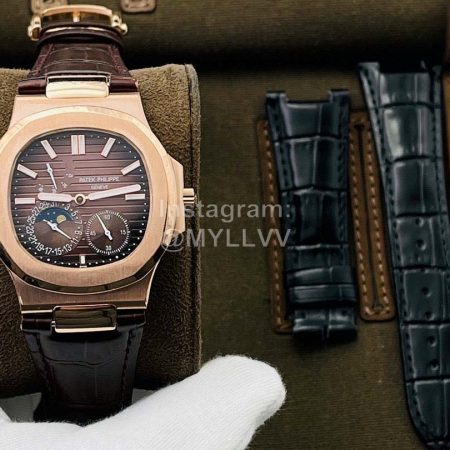 Patek Philippe Pff Factory 904l Steel Multifunctional Watch Brown