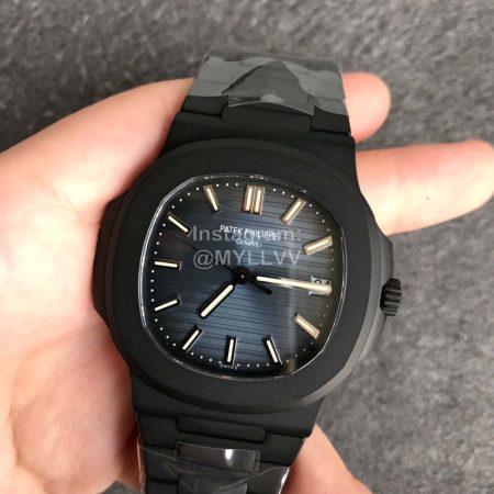 Patek Philippe Ppf Factory Black Dial Stainless Steel Strap Watch