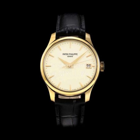 Patek Philippe Pff Factory Leather Strap 39mm Dial Watch Gold