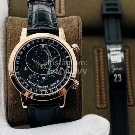 Patek Philippe Pff Factory Black Leather Strap 42mm Dial Watch