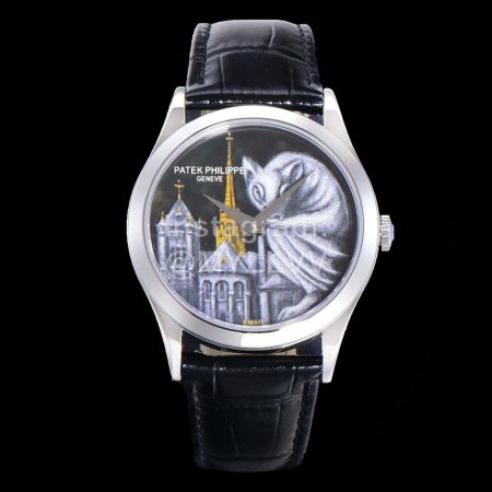 Patek Philippe Rare Handcrafts Fashion Leather Strap Watch