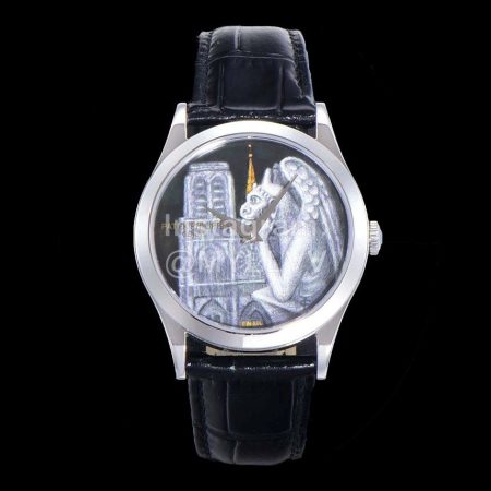 Patek Philippe Rare Handcrafts Leather Strap Watch For Men