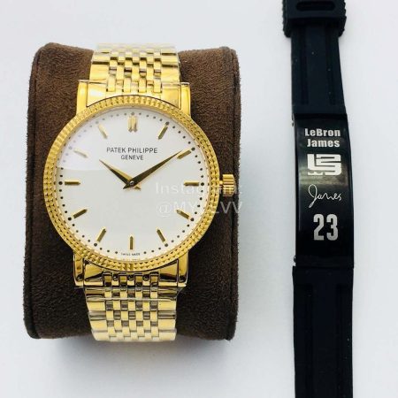 Patek Philippe Pff Factory Calatrava Steel Strap White Dial Watch