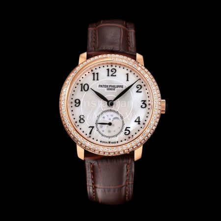 Patek Philippe Pff Factory 316l Steel Case Leather Strap Watch