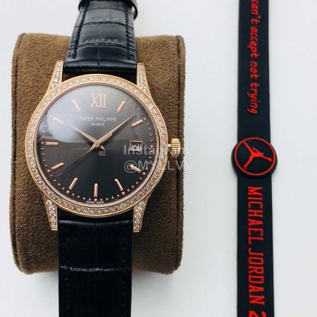 Patek Philippe Pff Factory Leather Strap 38mm Dial Watch Rose Gold