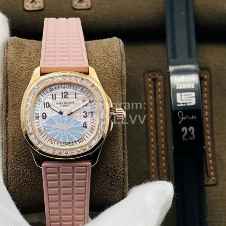 Patek Philippe Pff Factory Aquanaut Rubber Strap Watch Pink
