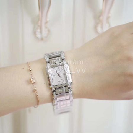 Patek Philippe Twenty Four Series Square Dial Watch Silver