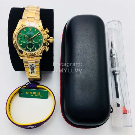 Rolex Dr Factory Sapphire Crystal Glass 904l Steel Watch Green