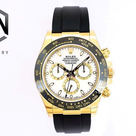 Rolex 40mm White Dial 904l Steel Luminous Watch