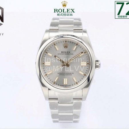 Rolex Ew Factory 36mm Dial Sapphire Crystal Watch Silver