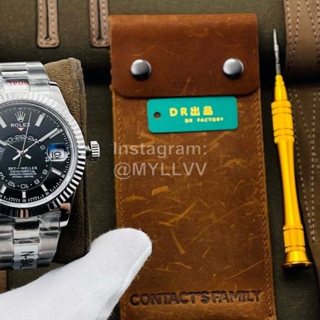 Rolex Dr Factory Sky-Dweller 42mm Dial Watch Black