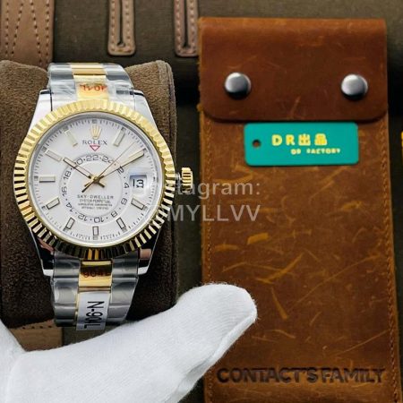 Rolex Dr Factory Sky-Dweller 42mm White Dial Watch