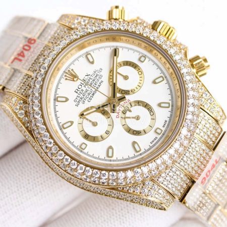 Rolex Diamond White Dial Sapphire Crystal Watch