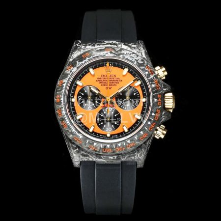 Rolex Black Rubber Strap Multifunctional Watch