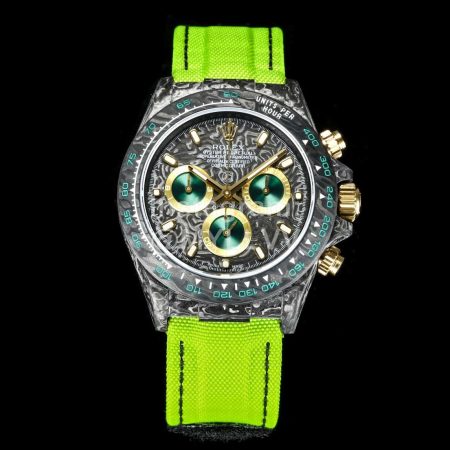 Rolex Soft Woven Strap Multifunctional Watch Green