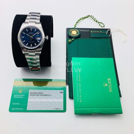 Rolex Ew Factory 36mm Dial Steel Strap Watch For Men