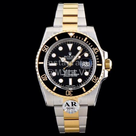Rolex 904l Steel Sapphire Crystal Luminous Watch Black