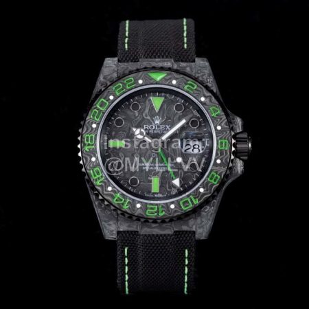 Rolex Soft Black Strap Multifunctional Watch