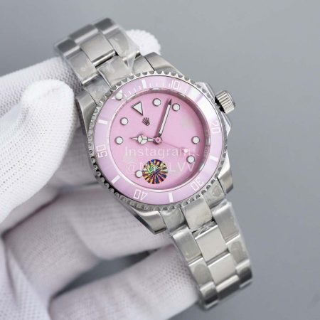Rolex 316 Steel 35mm Pink Dial Watch