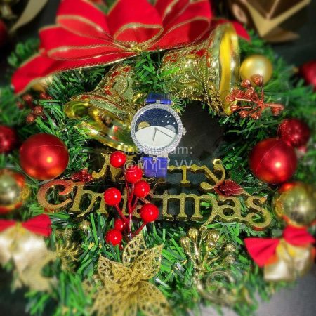 Van Cleef Arpels Vca Factory Leather Strap Watch Blue