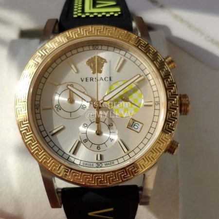 Versace Vcq Series 40mm Dial Multifunctional Watch For Men White