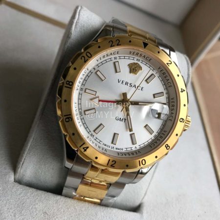 Versace V11 Sapphire Glass Waterproof Watch For Men And Women White